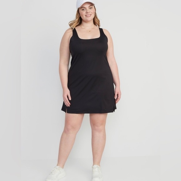 NWT! Black PowerSoft Sleeveless Shelf-Bra Support Dress  - Multiple 💜 - Picture 1 of 8